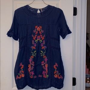 Embroidered Free People Dress